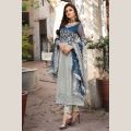 Rang-e-Bahar party and wadding wear Embroidered Crinkle Chiffon dress. 
