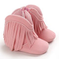 Spring and Autumn Winter New Baby Boots Tassel Boots Fashion Soft soled Women's Baby Shoes Sneakers 0-1 Year Old Zipper Style. 
