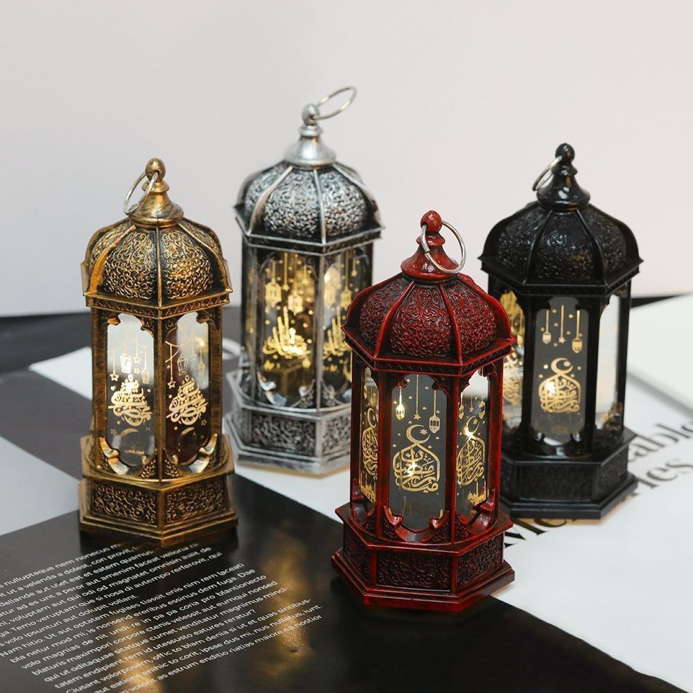 Retro LED Lamp Ramadan Electronic Light Ramadan Ornament Night Light Party Decor Ramadan Light Eid Al Adha Gift 1Pcs