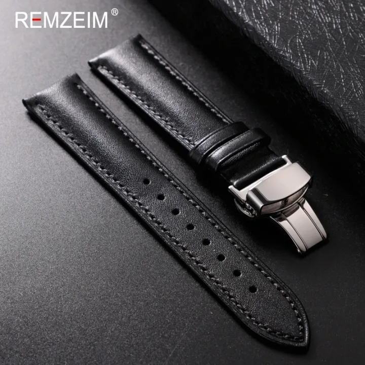 Leather%20Watchband%2018mm%2020mm%2022mm%20Men's%20and%20Women's%20Replacement%20Casual%20Strap%20With%20Automatic%20Butterfly%20Clasp%20Watch%20Strap%20-%20Image%202