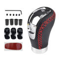 5/6 Speed Gear Shift Knob Manual Transmission Universal Car PU Leather Extended Gear Shifter Gear Head Gear Stick Shift Knob.