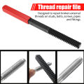 Thread File High Hardness Thread Restorer File Portable Multipurpose Metric Thread Repair File for Stud Bolt Screw Pipe. 