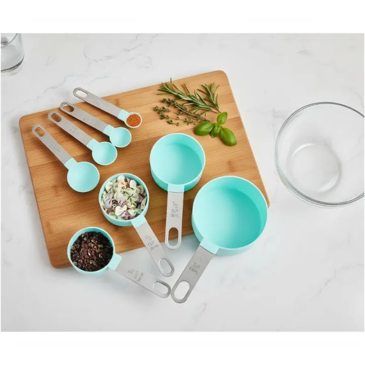 4/8PCS/Set%20Plastic%20Measuring%20Cup%20Measuring%20Spoon%20Stainless%20Steel%20Handle%20With%20Graduated%20Measuring%20Baking%20Tools%20Outdoor%20Tableware%20-%20Image%202