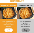 Air Fryer Silicone Pot Thick Reusable Silicone Square Air Fryer Liners Replacement of Parchment Liner Paper Air Fryer Basket. 