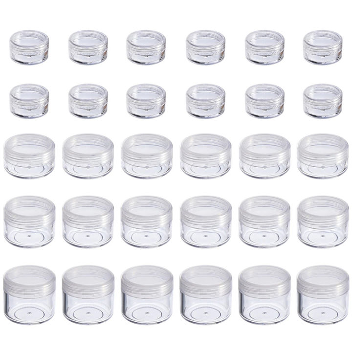 10Pcs 2g 3g 5g 10g 15g 20g 30g Plastic Cosmetics Makeup Box Nail Art Storage Pot Container Clear Sample Lotion Jar