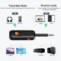 2 IN 1 Bluetooth Audio Receiver Transmitter 3.5MM AUX With Mic Aviation plane Headset Adapter Stereo Music Wireless Dongle Set. 