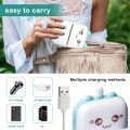 Portable Wireless Mini Thermal Printer - Multi-Function, Cute Design, Print Worksheets, Labels, Photos & Text, for Travel, Home. 