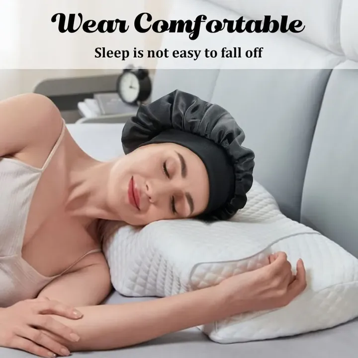 1/2/3pcs%20Newly%20Satin%20Night%20Hair%20Cap%20Women's%20Solid%20Sleeping%20Hat%20Sleep%20Care%20Bonnet%20Nightcap%20For%20Women%20Unisex%20Cap%20Shower%20Cap%20-%20Image%204
