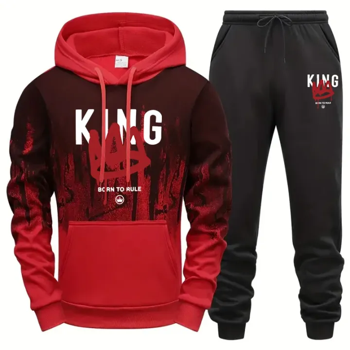 King%20Printing%20Mens%20Tracksuit%20Casual%20Splash-ink%20Hooded%20Sweatshirt+Pants%20Set%20Sports%20Jogging%20Suit%20Outdoors%20Street%20Men%20Clothing%202025%20-%20Image%202