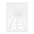 1PC A4 Geometric Grid Stencil Template 8.3x11.7 Inch Perspective Pattern Drawing Stencil for DIY Art Journal Craft. 