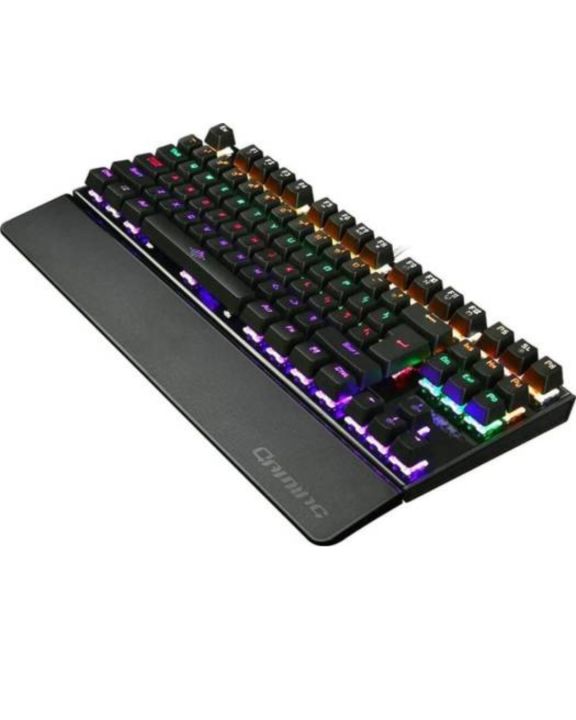 Cool Backlit Gaming Mechanical Keyboard, 87 Key Colorful LED USB Wired Game Keyboard, Black
 | K28 Keyboard