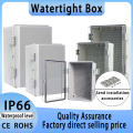 Weatherproof Outdoor Electrical Box Junction Box IP66 ABS Plastic Enclosure Project Box with Mounting Plate with Wall Bracket. 