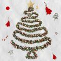 2M  Snowflake Tinsel Garland Xmas Tree Decoration  Metallic Twist Garland Ceiling Hanging New Year Party Decor. 