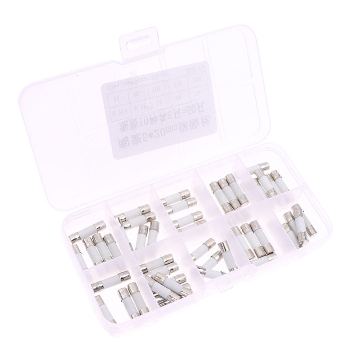 100Pcs Ceramic Fuse Cartridge 5MM X 20MM Slow Blow T 0.25A 0.5A 1A 2A ...