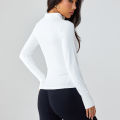 Autumn and winter professional yoga exercise jacket women's zipper tight quick-drying stand-up collar long-sleeved top popular.