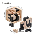 3D Cube Puzzle Luban Interlocking CreativeEducational Wooden Toy Brain lQ Mind EarlyLearning Game Gift For Children Letter 54L.