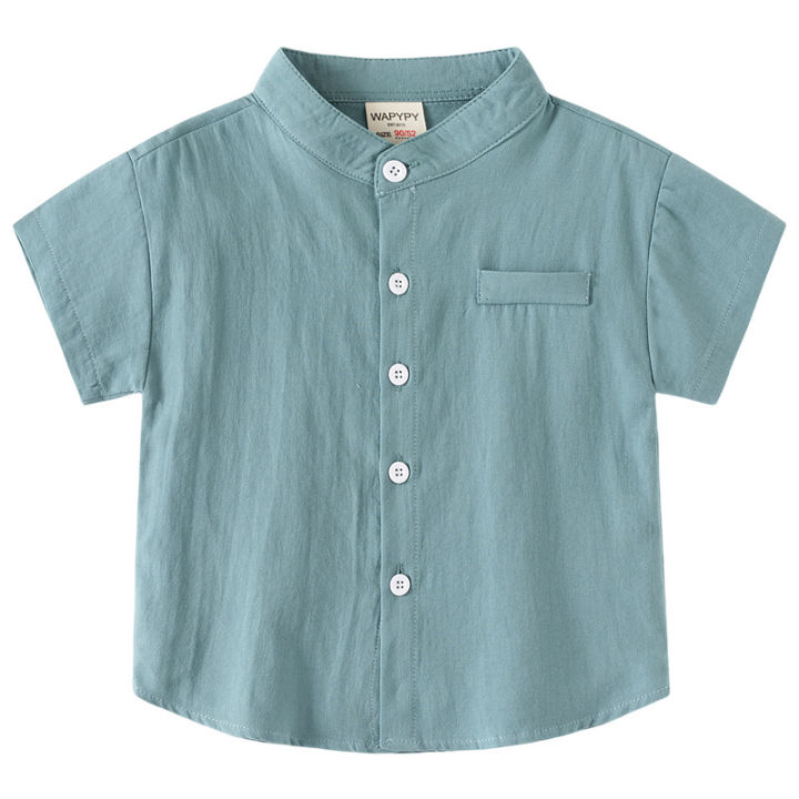 Short%20Sleeve%20Polo%20Shirt%20for%20Children%20Casual%20Mandarin%20Collar%20Solid%20Color%20Cotton-Linen%20Blend%20Thin%20Summer%20Kids%20Shirts%20Boys%20-%20Image%205