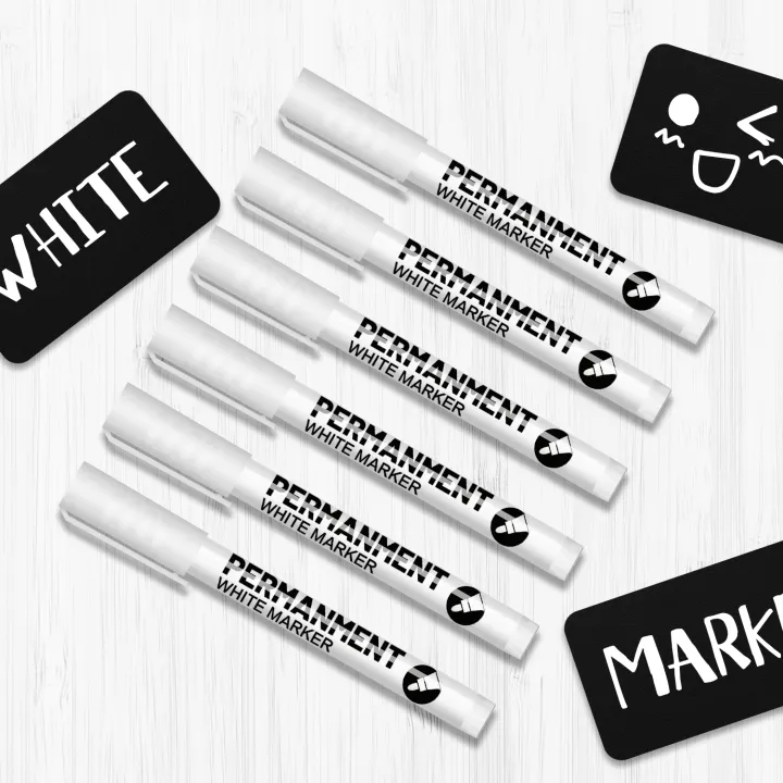 White%20Paint%20Pen%20for%20Rock%20Painting,Stone,Ceramic,Glass,Wood,Tire,Fabric,Metal,Canvas.%20Set%20of%203/6%20Acrylic%20Paint%20White%20Marker%20-%20Image%204