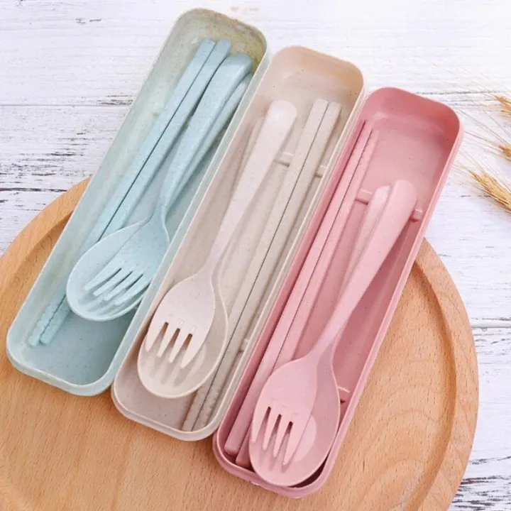Cutlery%20Wheat%20Straw%20Spoon%20Fork%20Chopsticks%20With%20Box%20Students%20Tableware%20Travel%20Portable%20Dinnerware%20Kitchen%20Accessories%20-%20Image%204
