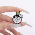 Cartoon Cat Happiness Potion Enamel Pin Cat Enthusiasts Metal Brooch Lapel Backpack Badge Funny Jewelry  For Kids Friends. 