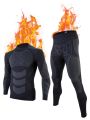 Thermal Underwear for Men Sweatsuits Long Johns Set with Fleece Lined Base Layer Top Bottom.