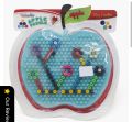 Apple shape Beads Board- peg board-pin board-for kids -creative game. 
