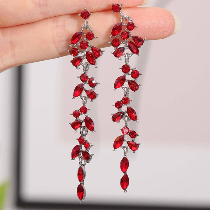 2%20Pieces%20Of%20Women's%20Wheat%20Ear%20Long%20Tassel%20Full%20Diamond%20Earrings%20With%20A%20Retro%20Style,%20Popular%20On%20The%20Internet-4340%20-%20Image%202