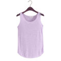 Solid Color Casual Running Tee For Women U-Neck Beach Vest Summer Loose Bamboo Cotton Blend Tops Sports T-Shirt Tank Tops. 