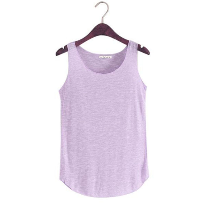 Solid%20Color%20Casual%20Running%20Tee%20For%20Women%20U-Neck%20Beach%20Vest%20Summer%20Loose%20Bamboo%20Cotton%20Blend%20Tops%20Sports%20T-Shirt%20Tank%20Tops%20-%20Image%206