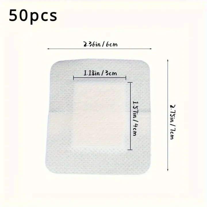 50pcs%20Large%20Size%20Hypoallergenic%20Non-woven%20Medical%20Adhesive%20Wound%20Dressing%20Band%20Aid%20Bandage%20Large%20Wound%20First%20Aid%206*7cm%20-%20Image%205