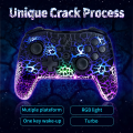 GAMINJA RGB Wireless Gamepad CRACK PROCESS For Switch TV Box PS3 Joystick Controller Six axis gyroscope Dual Vibration.