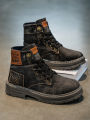 Men's high top denim boots, casual sports shoes, trendy and fashionable men's boots. 