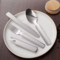 4Pcs/Set Portable Stainless Steel Combination Cutlery Tableware Fold Utensil Set Spoon Fork Knife Camping Cooking Flatware. 
