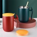 500ml Coffee Cup Large Capacity 304 Stainless Steel Mug With Lid Coffee Milk Cup Tea Coffee Mug Gift For Kitchen. 