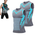 Men's shoulder quick drying vest, sports tight fitting vest super elastic breathable sweat absorbing, running, fitness training.
