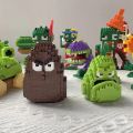 Plants VS Zombies Blocks Small Cartoon Mini Building Block Peashooter SunFlower Chomper Assemble Action Model Doll Toy for Kids.