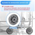 Dishwasher Basket Roll Lower Basket Wheels 8PC Parts for Bosch/for Balay/for Siemens/for Neff DishwasherAccessory. 