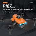 F187 Dual HD Camera Drone Obstacle Avoidance Optical Mini Quadcopter Drone With HD Lens Real Time Map & App Control For All Ages Double Battery.