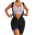 Women Hot Thermo Sauna Bodysuit One Piece Jumpsuit Shapewear Fitness Workout Sweating Bodysuit Body Shaper Thigh Trimmer Shorts.