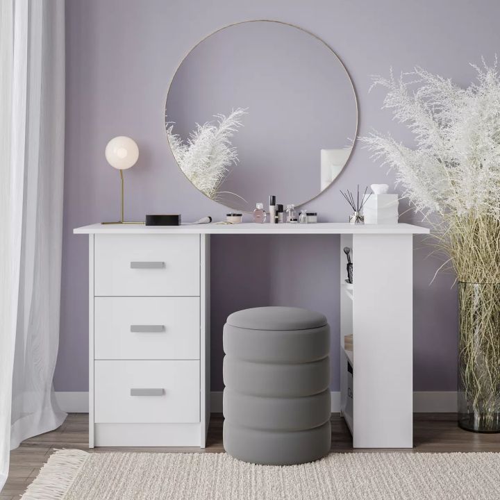 Dressing Table Computer desk office desk Studying Makeup vanity Bedroom Drawers shelves(Customize)