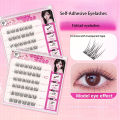 QSTY Self Adhesive Eyelashes Clusters kit Press on Lashes No Glue Need Soft Lash Clusters Kit Reusable Self Adhesive Lashes with. 