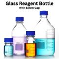 Media Bottle Reagent Culture Bottle Borosilicate Type Glass with Blue Screw Cap & White Graduations Heat Resistant Transparent Glass Lab Media Bottle for Learning Educational & Science Projects 10ml 25ml 50ml 100ml 250ml 500ml 1000ml 2000ml 5000ml 10000ml. 