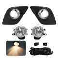 For Toyota Hilux Revo 2015 2016 2017 2018 2019 Car Fog Lamps LED Halogen Daytime Running Lights DRL Front Bumper Daylights 12V. 