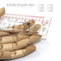 Multi-scale scale acrylic ruler engineer architect technical architecture drawing tool drawing ruler. 