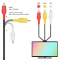 1.8m AV Cable Composite Video Cord 6 Feet Line Compatible with 64/N64/GameCube/SNES TV Game Console Accessories.