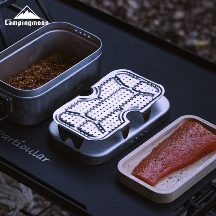CAMPINGMOON Outdoor Camping Aluminum Lunch Box Bottom Net,Thick Stainless Steel Steaming Net for Picnicking,High Steaming Slices