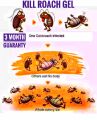 Kill Roach Pack Of 2 Cockroach Killer Gel, Insecticide Efficient Anti-Roach Bait, 40 grams Roaches Killing Tube, Eliminates Cockroaches Anywhere Indoor and Outdoor Including Kitchen, Bedrooms, Washroom, Bathroom, Offices, Highly Attractive Ac. 