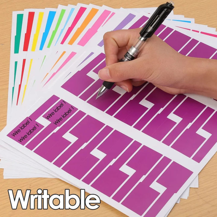 240/480pcs%20Self-Adhesive%20Cable%20Labels%20Colorful%20Waterproof%20Wire%20Marking%20Ties%20Laser%20Printer%20Stickers%20Fiber%20Wire%20Labels%20Organizers%20-%20Image%202
