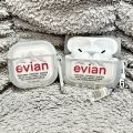 Creative Evian Mineral Water Design Airpods Case Compatible with Airpods 1/2/3 pro 2 Portable Audio Headphone Protective Cover. 