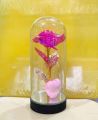 Rose flower in glass tube gift anversiry gift. 